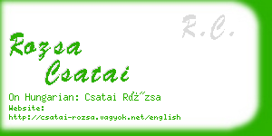 rozsa csatai business card